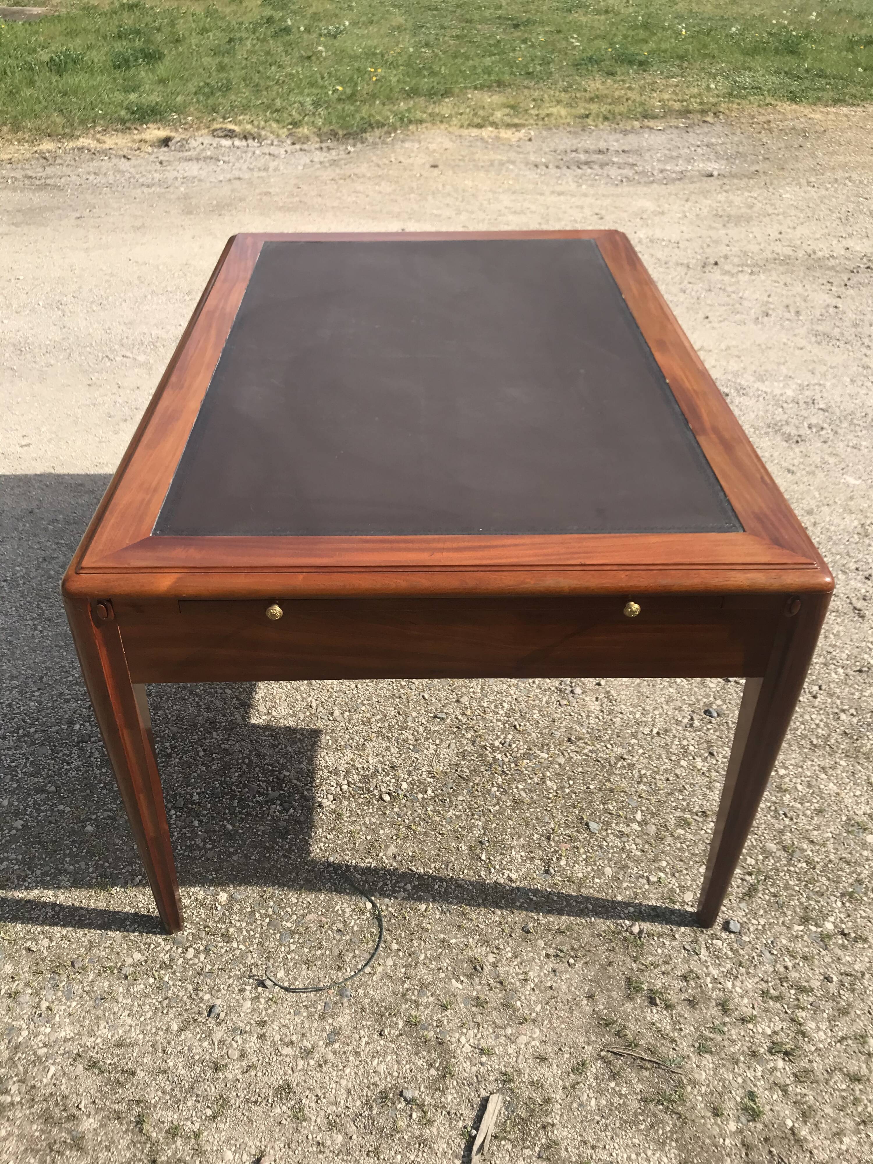 Double art deco mahogany desk