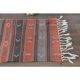 1970s Turkish Oushak Handmade Wool Cotton Red Runner Rug 74x338