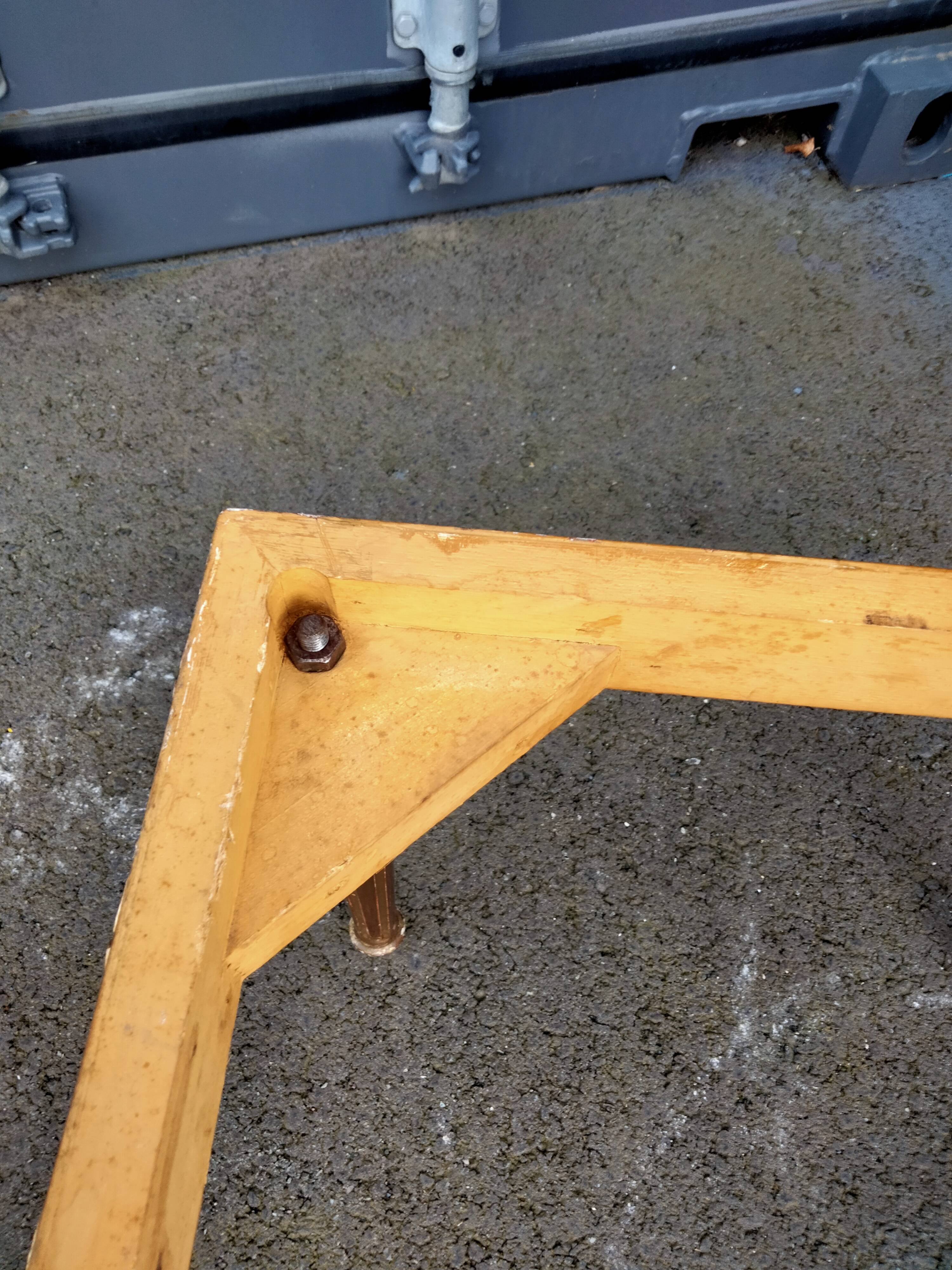 Coffee table gilded wood old marble top side table