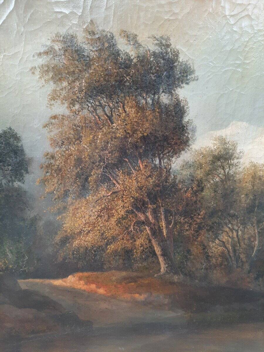 Peinture à l'huile de paysage français du XIXe siècle