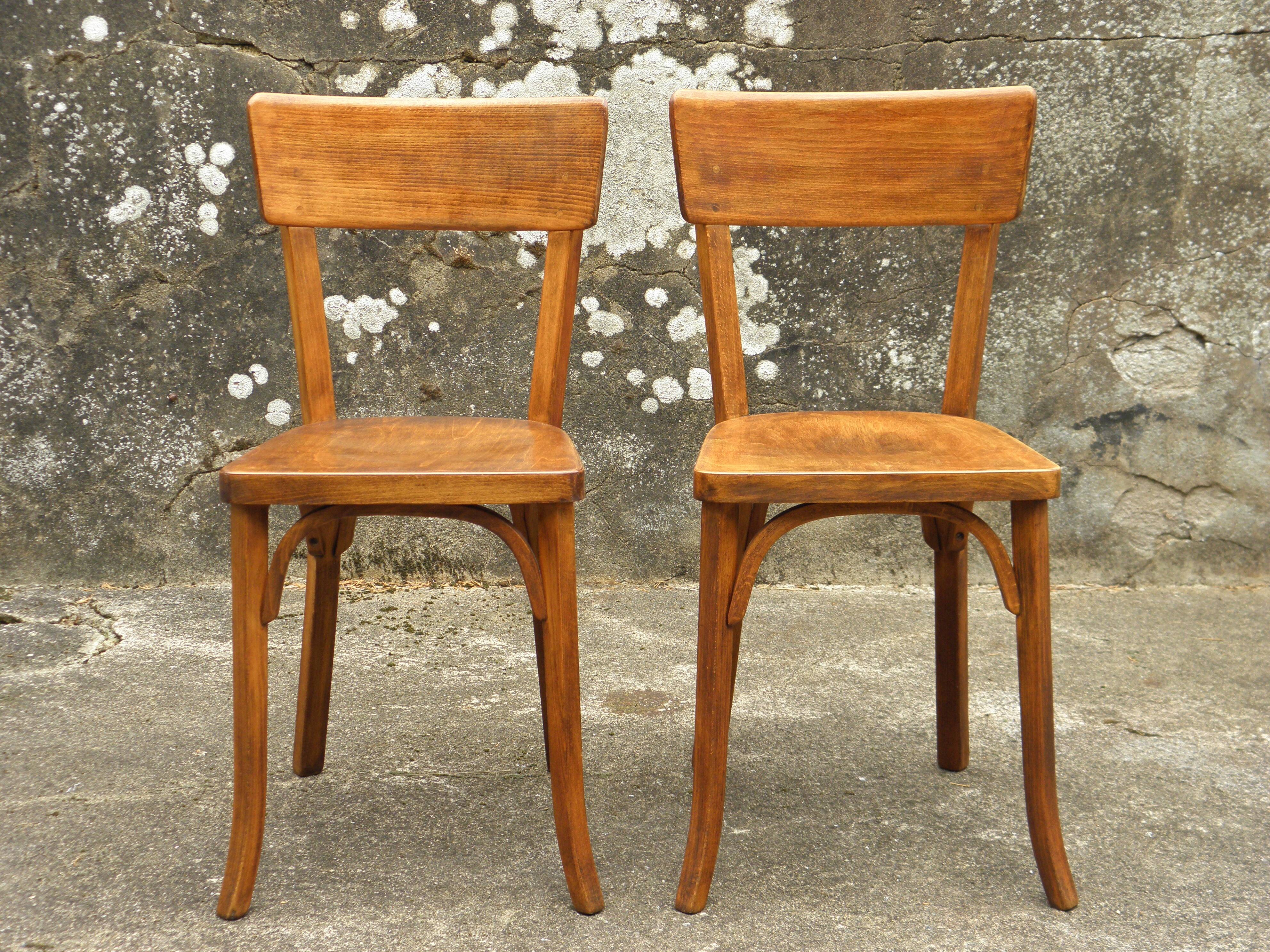 Pair of Baumann bistro chairs