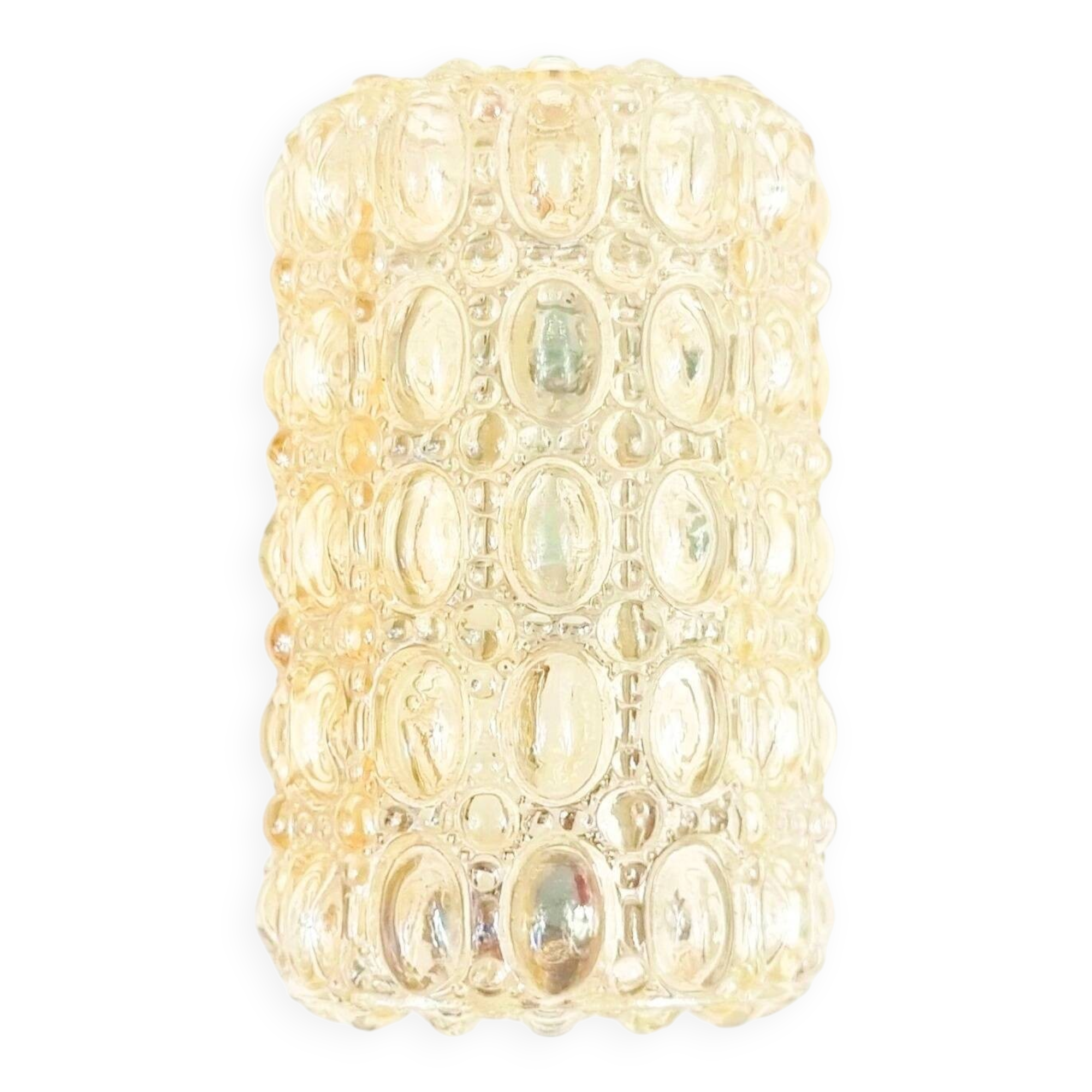 Amber Bubble Glass Wall Light by Helena Tynell for Limburg, Germany, 1970s