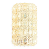 Applique en verre bulle ambre par Helena Tynell pour Limburg, Allemagne, années 1970.