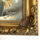 Bouquet painting, oil on framed canvas Sanders