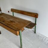 Ancien pupitre d’école double vintage Colman Thonon 1950-1960