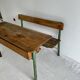 Ancien pupitre d’école double vintage Colman Thonon 1950-1960