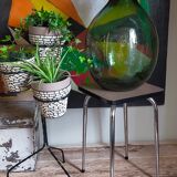 Vintage formica stool with tapered feet