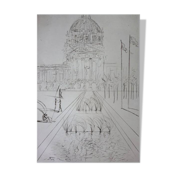 Salvador Dali: City Hall - Original signed etching