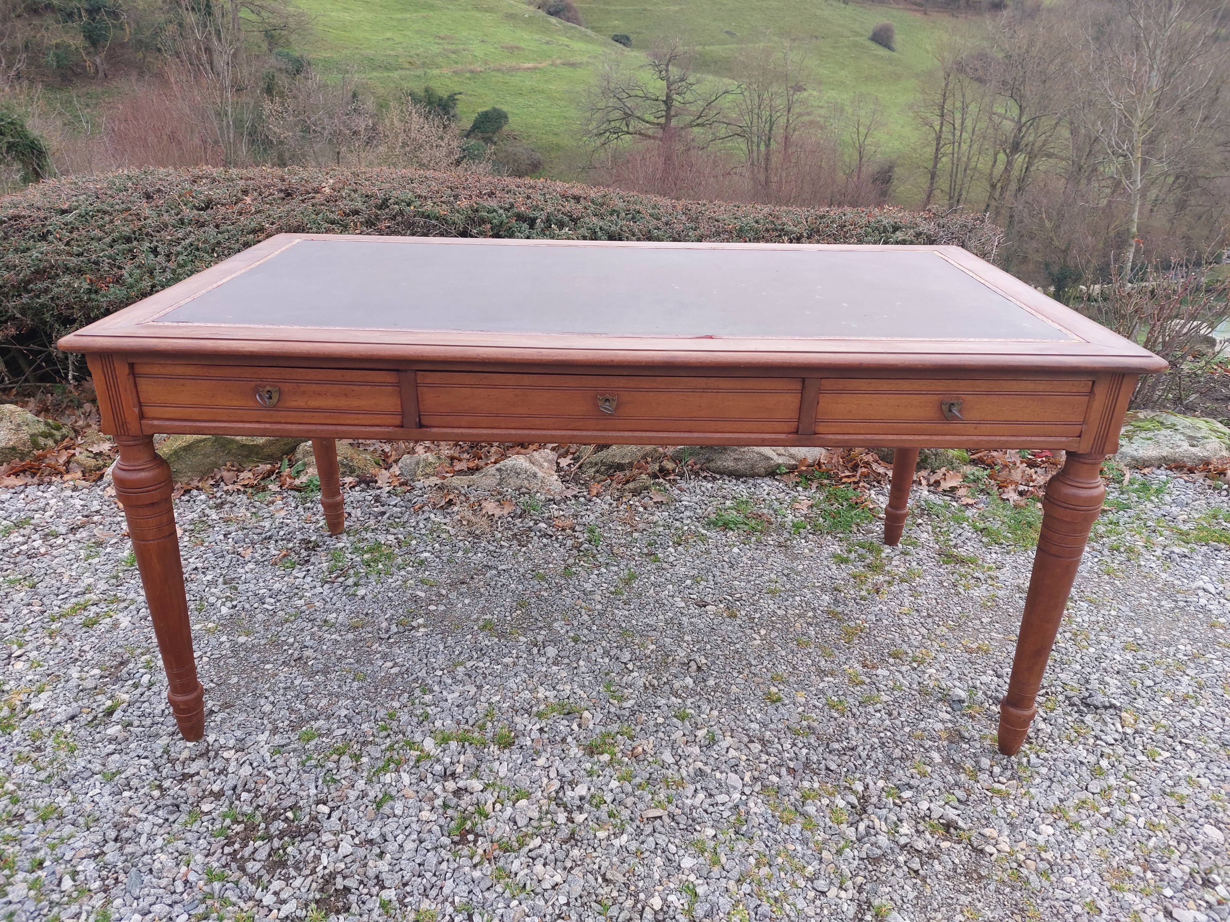 desk, leather top