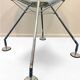 Table Nomos Norman Foster, verre et aluminium.