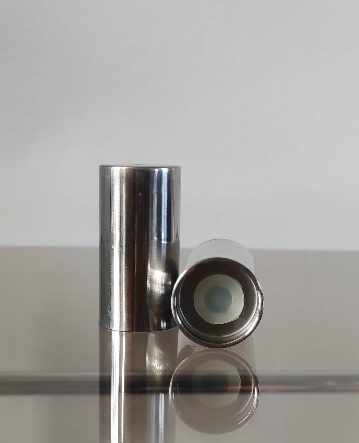 Vintage stainless steel salt and pepper shakers – Scandinavian minimalist design