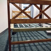 Bed or bench 1 place vintage with crosses of the 50s