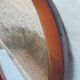 Syla round cap mirror from the 70s in smoked amber plexi