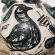 Hand-painted Picasso style ceramic bird jug signed Punter