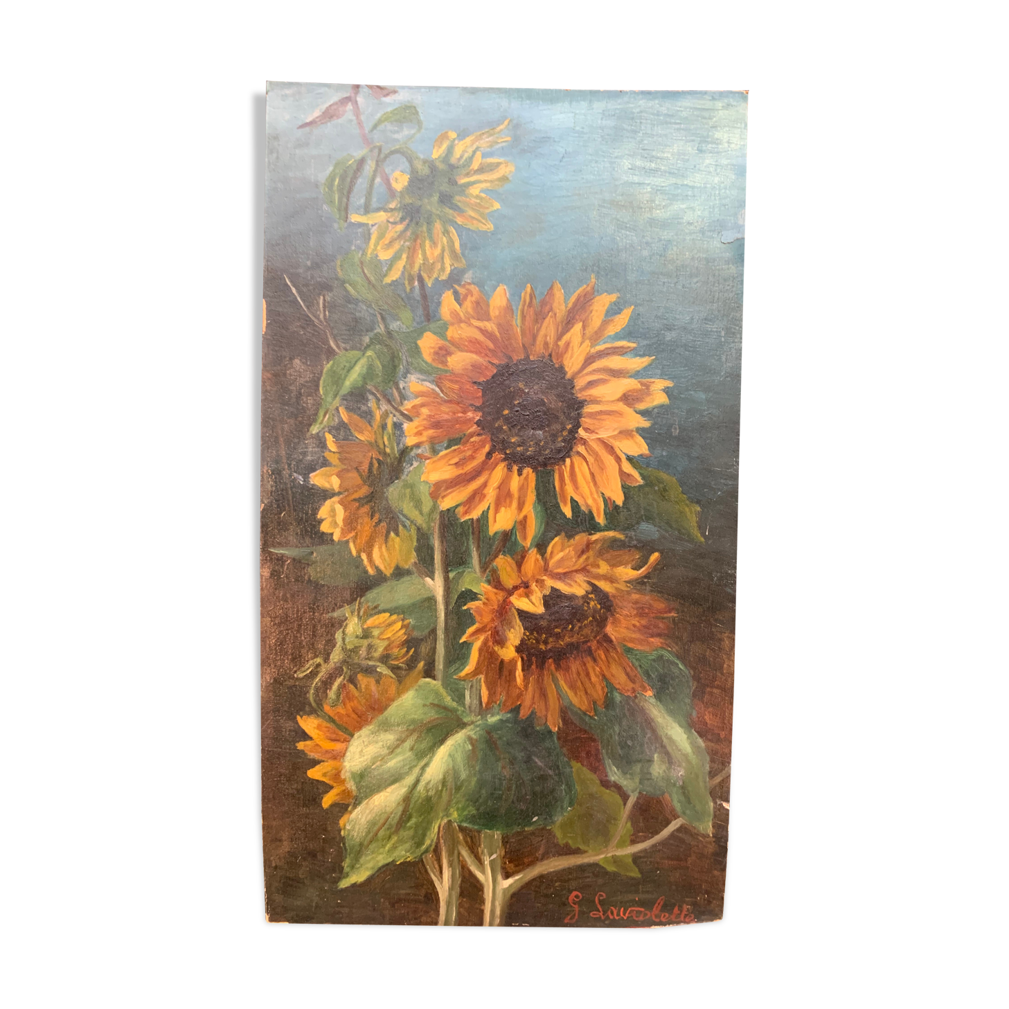 Vintage table flowers, dandelions