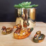 Trio of small ceramic ducks