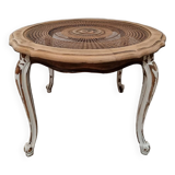 Table basse ronde cannée