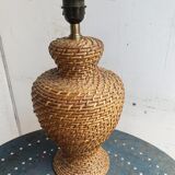 Vintage woven rattan lamp