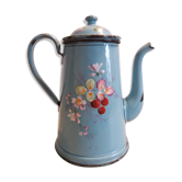 Blue enamel coffee pot