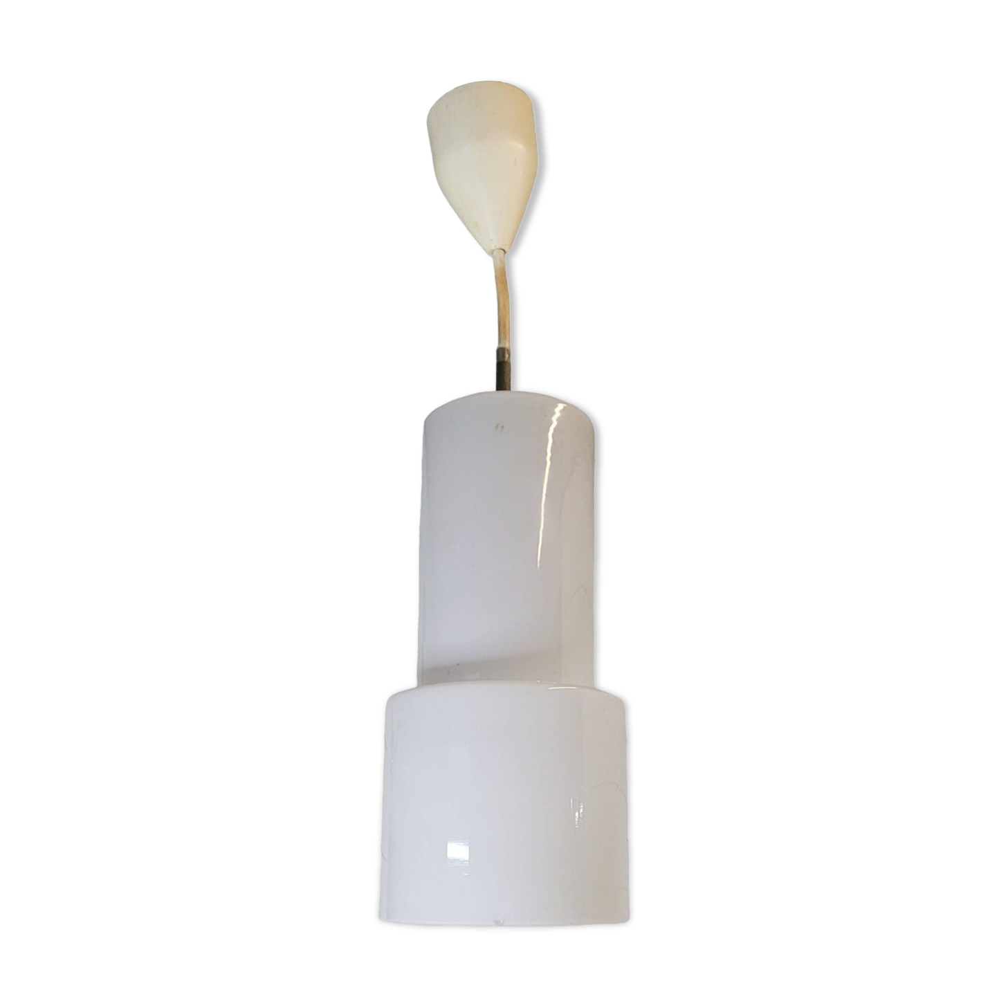 Vintage glass pendant light from the 60s