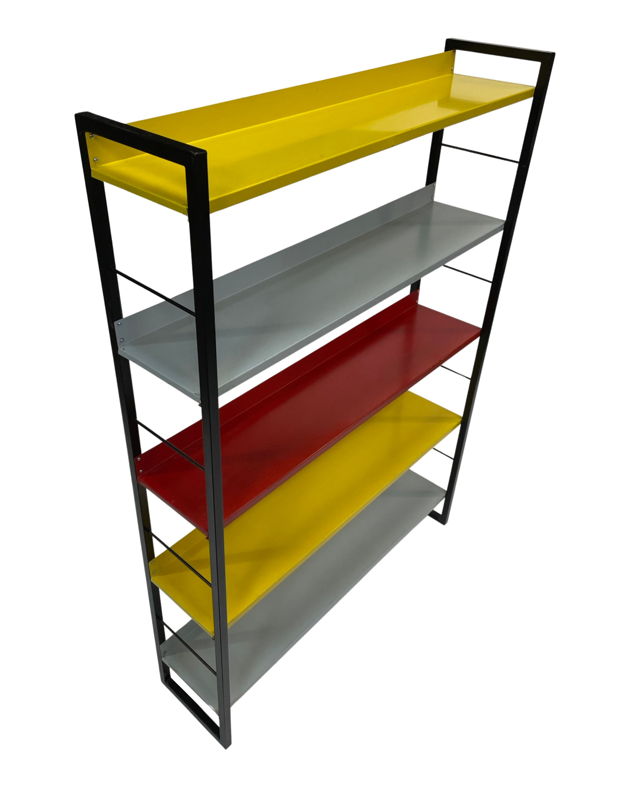 Small Tomado shelving unit in metal and several colours - 1960s Dutch Design