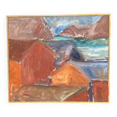 Huile sur toile suédoise – “Bodar, Lofoten” par Vivianne Larsson – Vintage