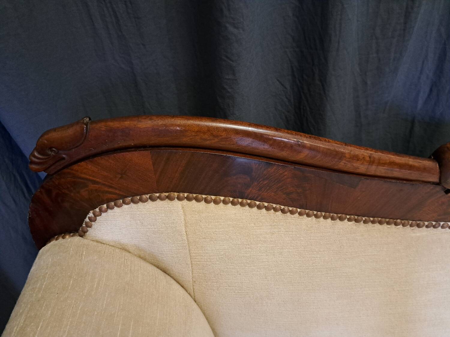 Restoration period mahogany sofa