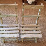 Paire de chaises d'enfant  en bois