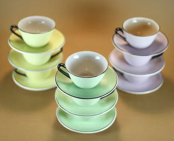 Service à thé ou café faience Orchies Moulin des Loups, service art déco