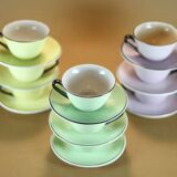 Service à thé ou café faience Orchies Moulin des Loups, service art déco