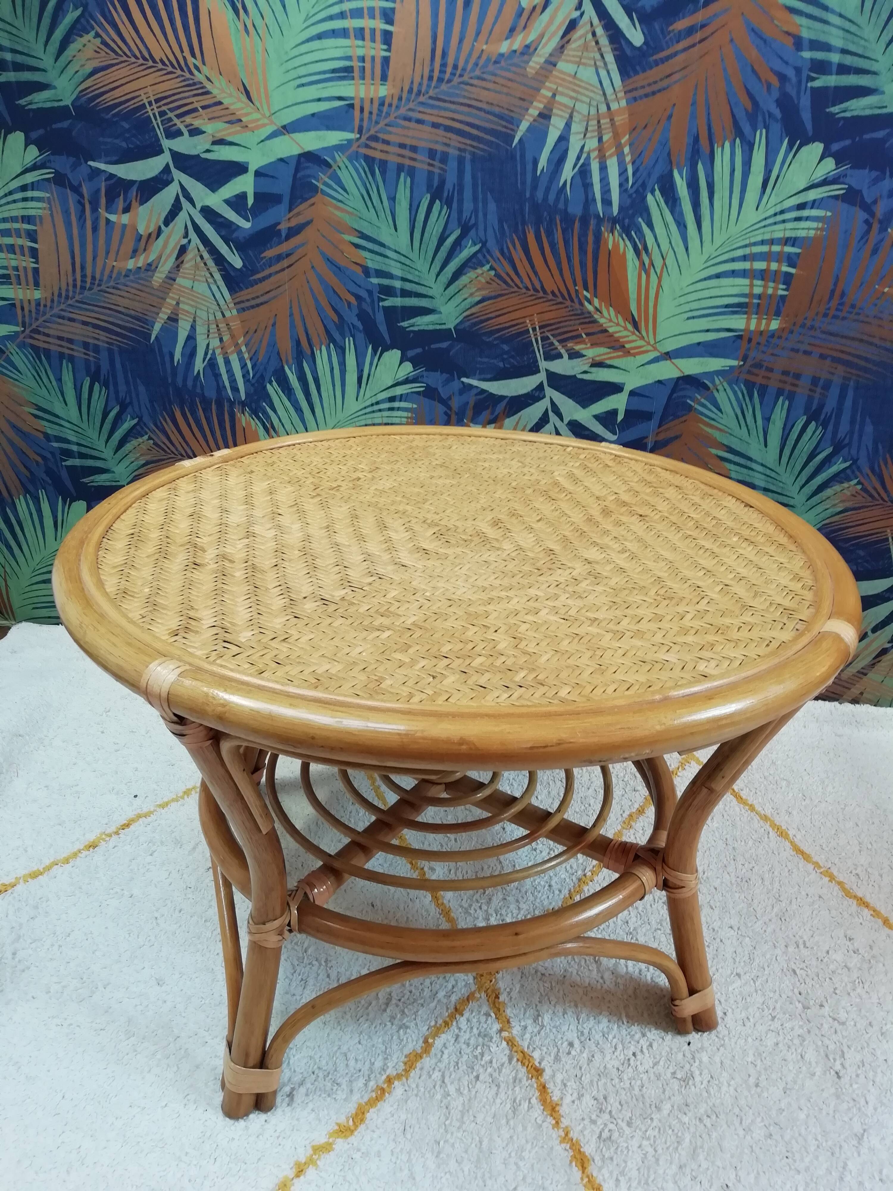 Rattan coffee table