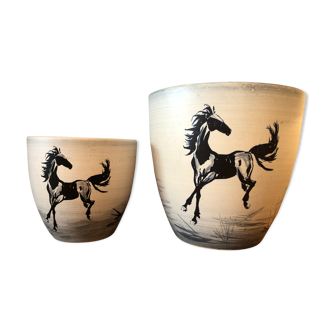 Ceramic pot duo Paul Milet Sèvres