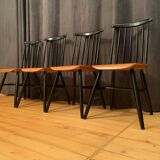 Set of four Fanett chairs in the Ilmari Tapiovaara style, Finland, 1960s