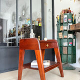Vintage solid wood bedside table