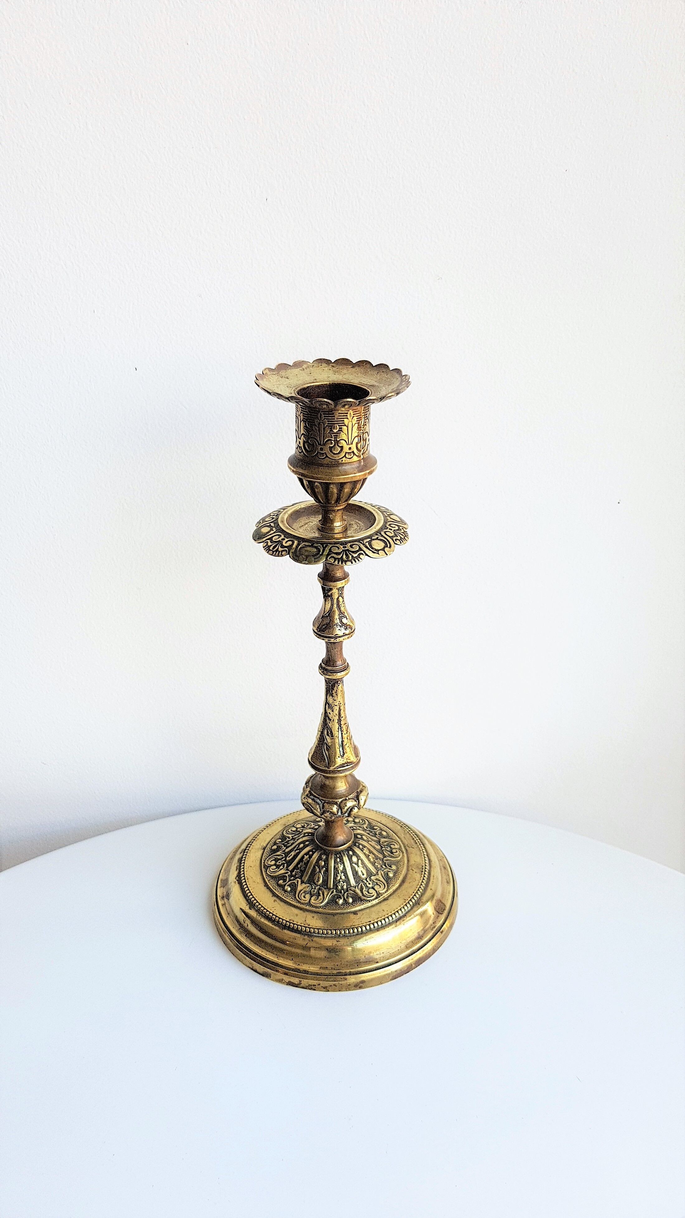 Ancient brass candlestick