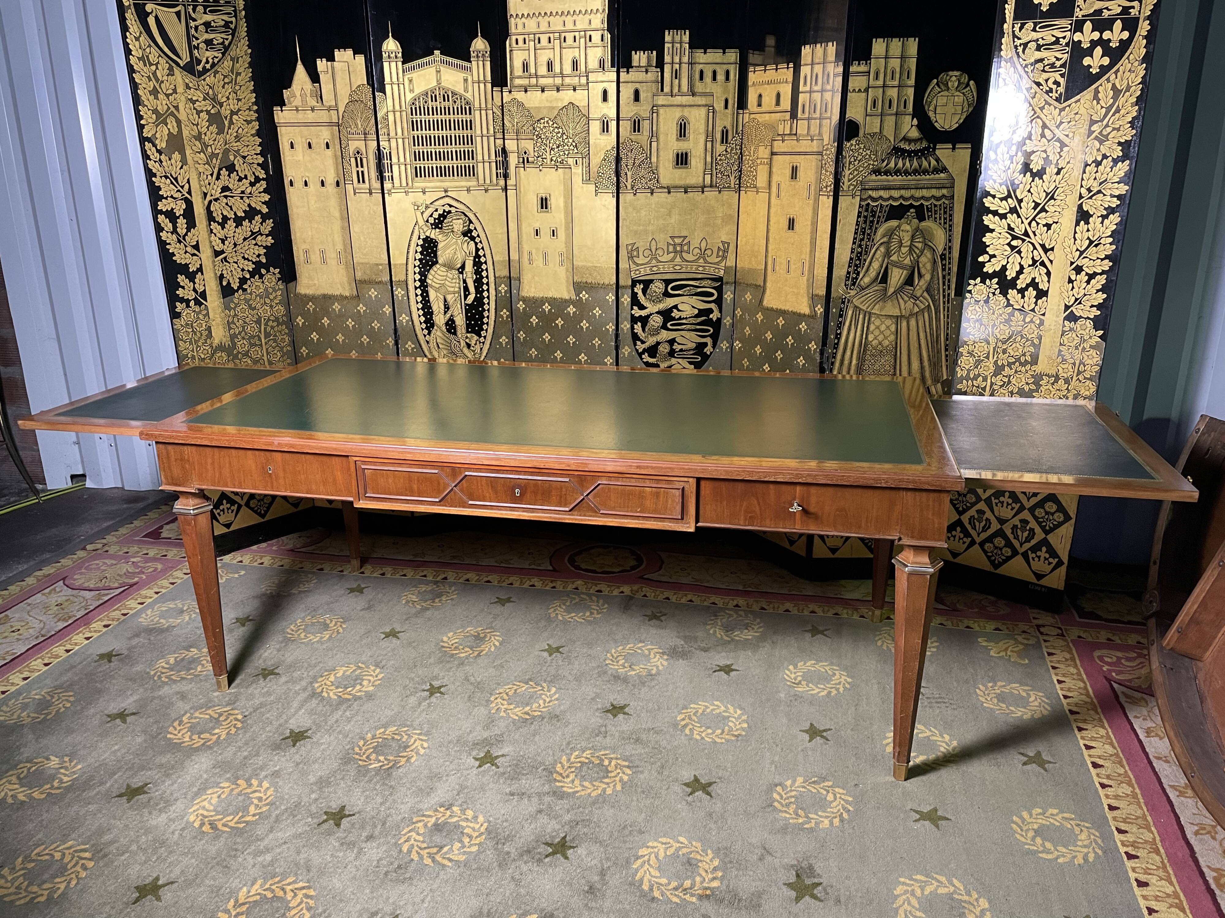 Louis XVI style flat desk in mahogany