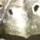 Painted oil lamp vase on pewter stand from the 19th century