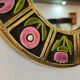 Mithé Espelt - glazed ceramic mirror. Floral decoration, 1960s.