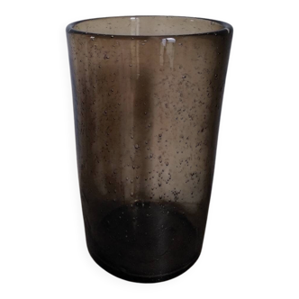 Vase verre bullé année 60/70