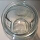 Vase moaï en verre transparent bleuté