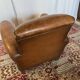 Vintage club armchair in cowhide leather