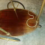 Vintage mahogany roll bar