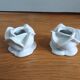 Porcelain pink flower candle holders