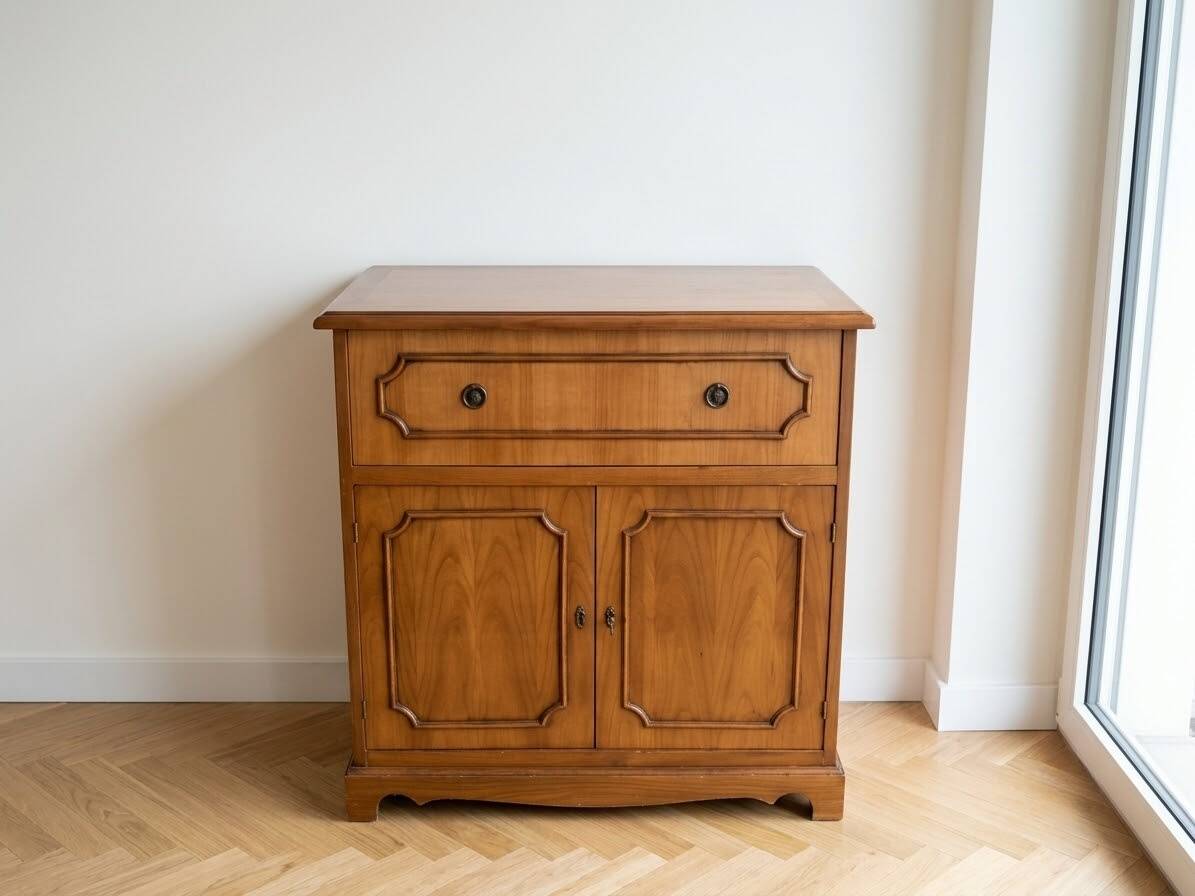 Light wood sideboard – 2 doors and 1 drawer
