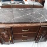 Art deco oak vanity