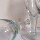 Six XXL blown glass stemmed glasses