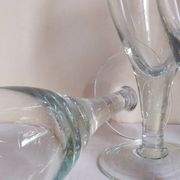 Six verres à pieds en verre soufflé XXL