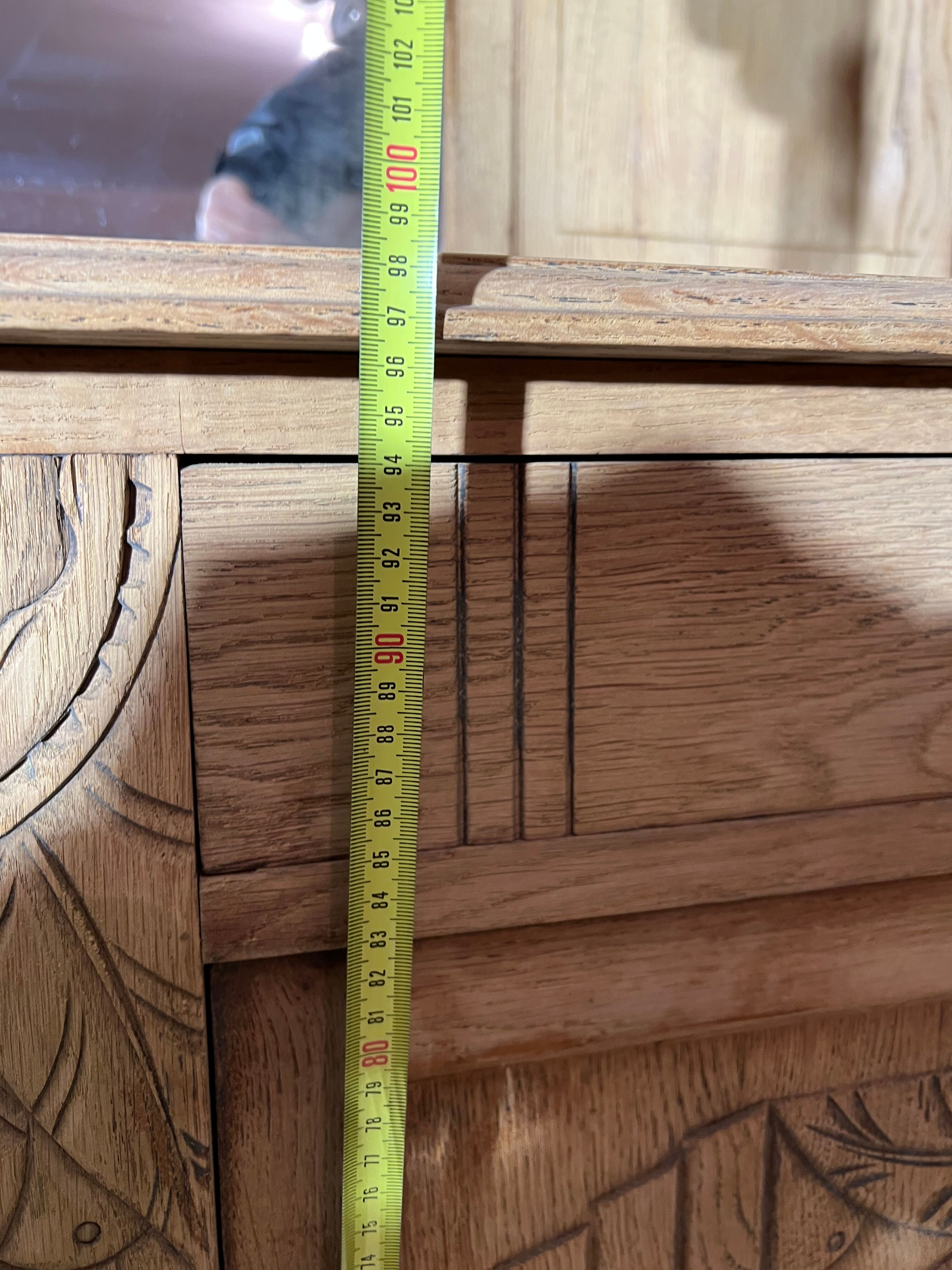 Buffet cupboard in oak brut art deco 1940-50