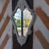 Small patinated baroque mirror