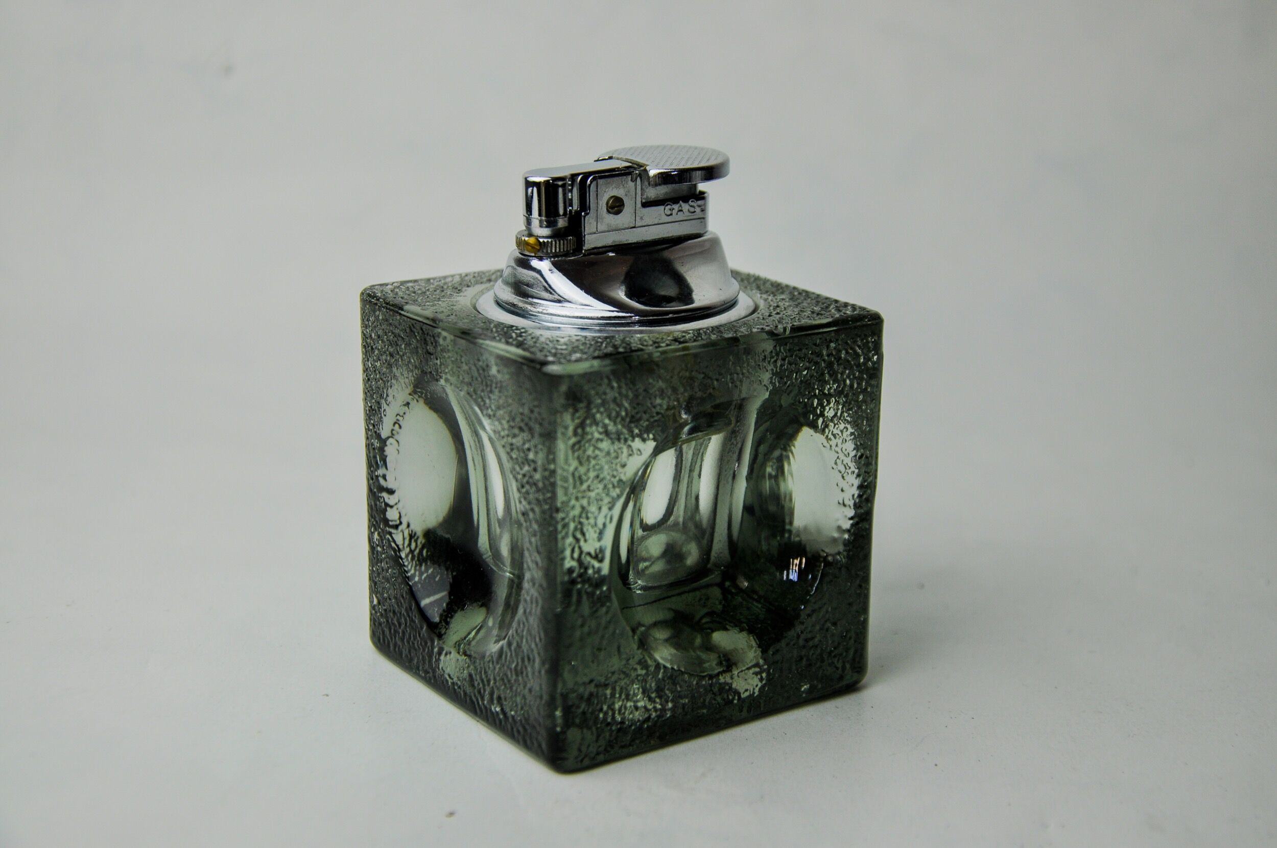 Black ice lighter by Antonio Imperatore, murano glass, Italy, 1970